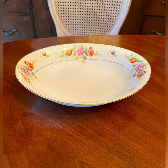 RARE VTG Eschenbach Baronet style Bavarian China Pattern Floral Oval China Bowl - Picture 8 of 11